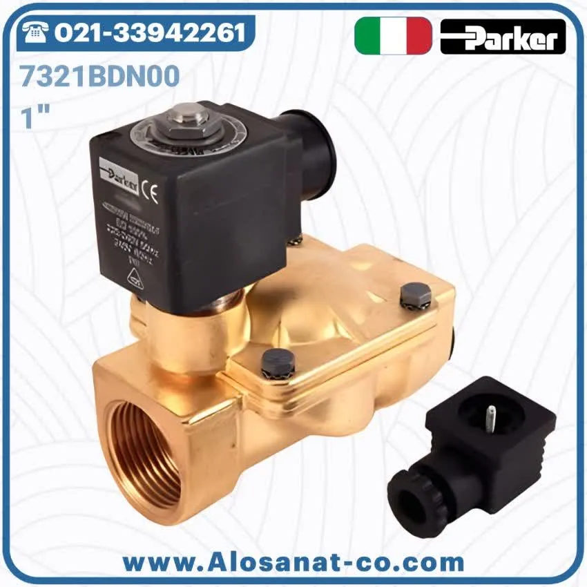شیر برقی 1 اینچ پارکر مدل 7321BDN00 Parker